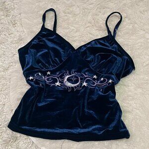 Blue Velvet Moon Tank Top